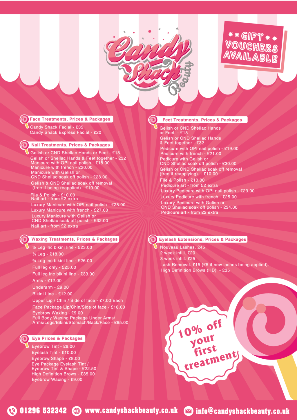 Candy Shack Beauty Visit Aylesbury