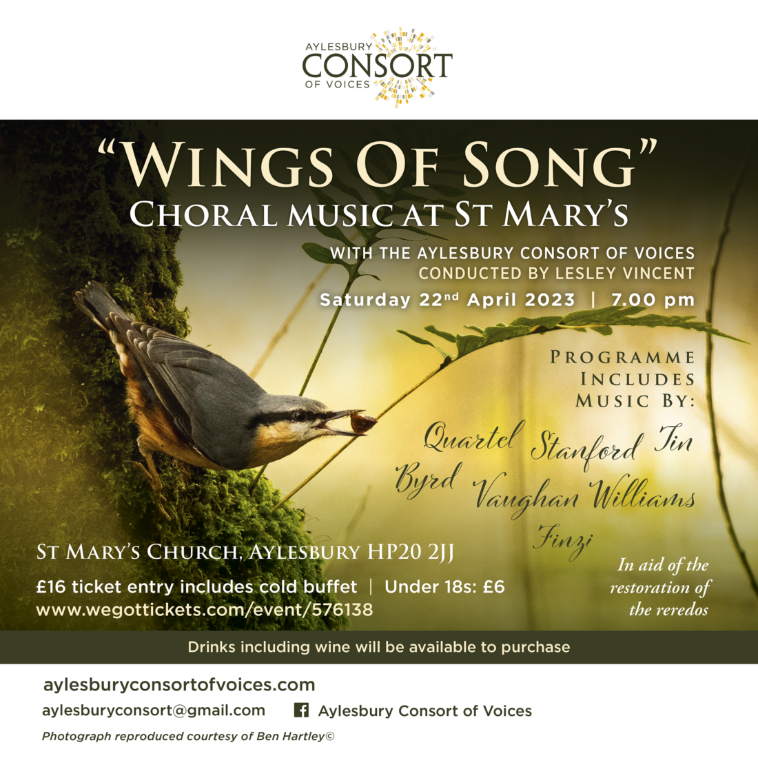 Aylesbury Consort of Voices Presents Wings of Song Visit Aylesbury