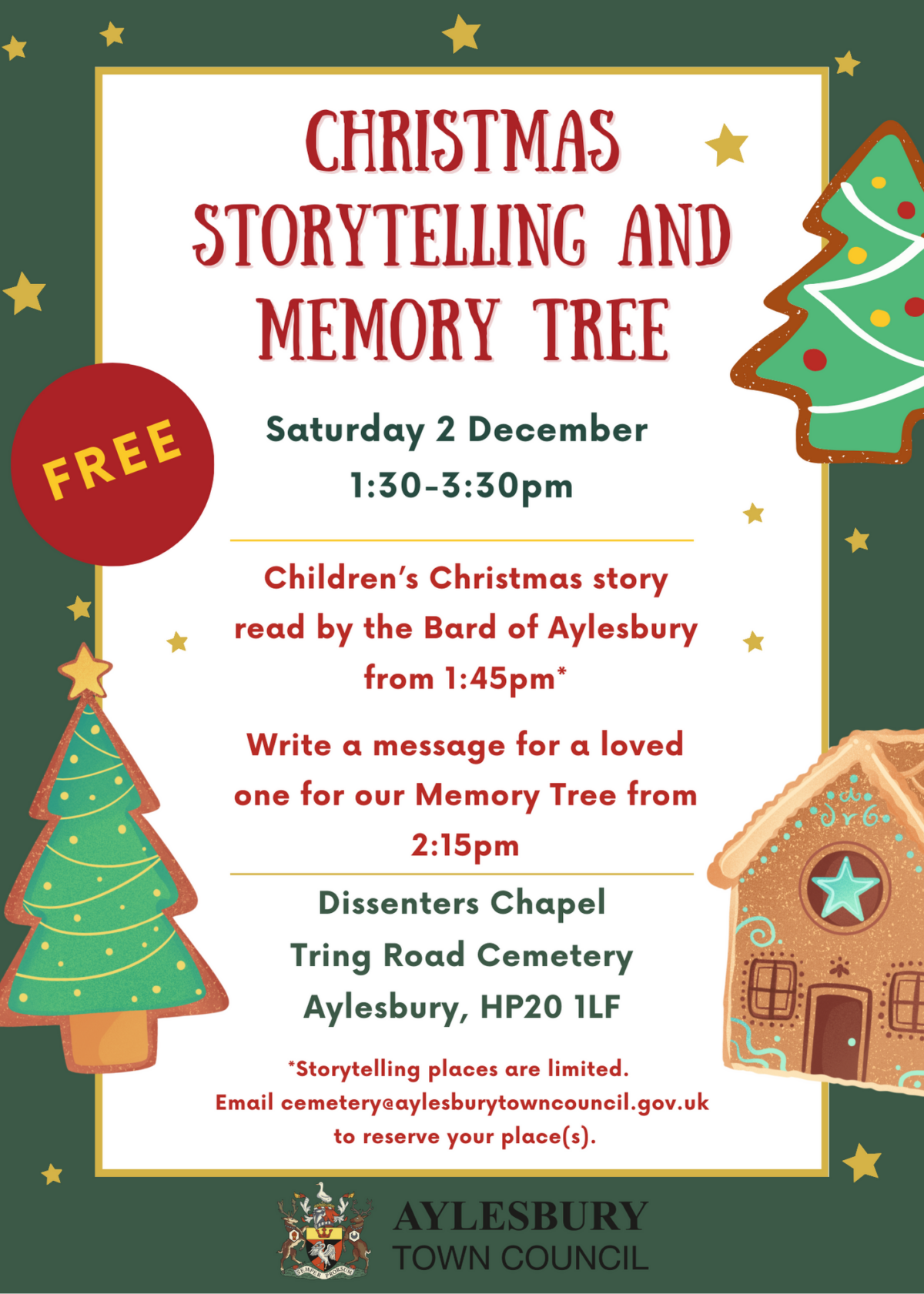 Christmas Storytelling and Memory Tree Visit Aylesbury